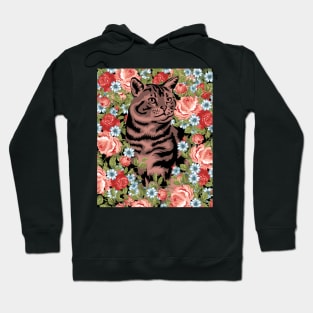 Cat With Flowers Hoodie